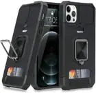 [Rugged + Tough] Magnetic Kickstand Cover Wallet Case for iPhone 11 12 13Pro Max