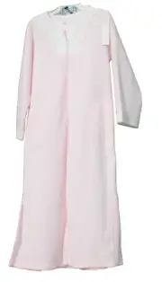 Miss Elaine Fleece Pink Zip Up Robe Nightgown Sleepwear Size Medium NWT