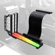 EZDIY-FAB Vertical Graphics Card Holder Bracket with ARGB 5V 3Pin LED,GPU Mount,