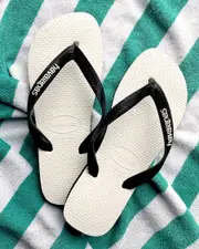 [Havaianas] Havaianas Men's Original Flip Flops Slippers in Black Size 35/36 35/36 Black