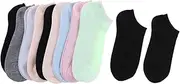 [Generic] XYZOOM Cotton Blends Woman Elastic Casual Ankle Socks 10 Pairs Multicolor(2242c 47bac aac75 1dfa9 cc665 265c6