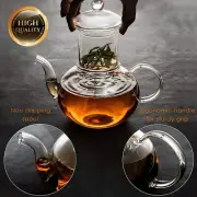 6 PCS 27OZ Tea Kettle Infuser Borosilicate Glass Teapot Strainer Moss & Stone