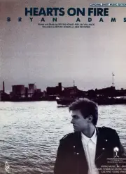 1987 Sheet Music HEARTS ON FIRE ~ Bryan Adams ~ NEW! Vintage!