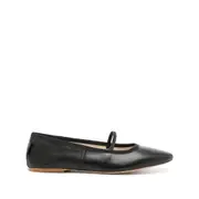 [A.p.c.] A. p.c. Round-toe Leather Ballerina Shoes 39 IT BLACK