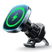 15W MagSafe Car Mount Charger Magnetic Wireless Car Charger for iPhone 16 Pro Max iPhone Samsung with MagSafe Christmas Gift COL Black