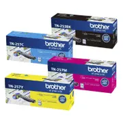 Genuine 4 Pack Brother TN253 TN257 High Capacity Toner Set 1C,1Y,1M,1BK, Brother L3770CDW, L3750CDW, L3745CDW, L3270CDW, L3230CDW, L3510CDW