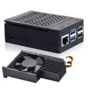 ABS Case with Armor Lite V5 Active Cooler for Raspberry Pi 5, Pi 5 Case with ...