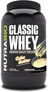 NutraBio - Classic Whey Protein Powder Cake Batter - 2 lbs.