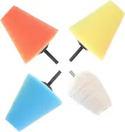 TOGEVAL 4pcs Sponge Buffing Kit for Automotive Wheels Polishing Durable Wheel Care Pads for Car Detailing User Friendly Hub Cleaner Tools