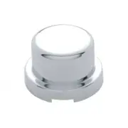 9/16" x 11/16" Chrome Plastic Flat Top Nut Cover w/o Flange - Push-On (10 Pack)