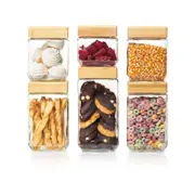 Scullery Bamboo 6 Piece Square Canister Set