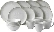 Gordon Ramsay Royal Doulton Exclusively Maze Grill White Hammer, Taupe, 16-Piece Set