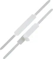 Officemate Self Adhesive Prong Paper Fasteners, Matte Steel Finish, 2 inch Capacity, 2.75 inch Base, Box of 100 (99858)