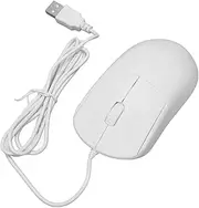 USB Wired Computer Mouse 1200DPI, Ergonomic Computer Mouse with Clicks, USB Plug and Play for Gamers, Office Workers (White)