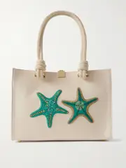 [Olympia Le-Tan] Olympia Le-Tan - Appliquéd Canvas Tote - Sand - One size One size Neutrals