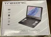 Trexonic 13.3 inch Portable TV+DVD Player With Color TFT LCD Screen/ RED- NEW!
