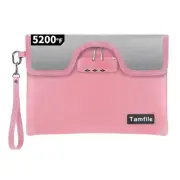5200Â°F Fireproof Money Bag with Lock Water Fireproof Document Bag with Zipper