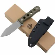 QSP Canary Fixed Blade Knife Green Micarta Handle Full Tang Cr8Mo2VSi Stainless