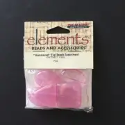Elements Hammered Flat Beads Assortment 6 Pieces Pink - The Beadery