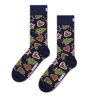 Navy Gingerbread Cookies Sock | Novelty Christmas Socks