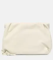 [The Row] The Row Bourse leather clutch One Size white