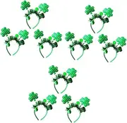 [WRITWAA] 9 Pcs St. Patrick Day Hair Hoops Outfit for Hair Hoops Hair Accessories Irish Hair Clips Green Hair Accessories St. Patricks Day Headwear Headbands Child Sequins