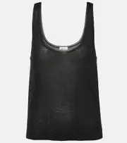 [Saint Laurent] Saint Laurent Lamé top UK 10 black