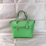 Coach CA844 Mini Gallery Crossbody In IM/Neon Green
