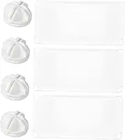 jojofuny 1 Set Removable Sneeze Guard Panel Divider Shield for Desktop Easy Installation Sturdy Protective Barrier for Office School and Retail Use Panels Clips