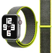 For Apple Watch Series 3,38-mm Case,Nylon Watch Band,Fastener,Green