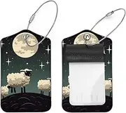 [YTYVAGT] Luggage Tags for Suitcases,Travel Tags for Luggage,Cartoon Sheep Funny,2-Pc
