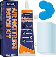 Tiepetly Air Mattress Repair Kit, for Fast Easy Inflatable Fixes, Works with PVC, Vinyl, and Rubber, Includes Patches, PVC Glue