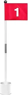Golf Flagstick Kit - Practice Putting Green Kit, Golf Pin Flag Hold Cup Kit | Double Sided Putting Flags and Stand, 420d Nylon Flagpole With Flagstick and Cup and Abs for Backyard Golf Training