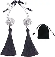 2 Pcs Nipple Clip With Tassel Pendant Nipple Clamp Adjustable Pressure Breast Clamps Nipple Sexy Accessories Breast Nipple Clips For Women Non Piercing