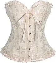 [azrian] arzian Women's Busiter Tops Know Bow Corset Tops Retro Bustier Trim Waist Push Up Bodysuit Sexy Tops Ruffle Tube Top Plus Size