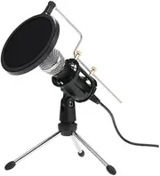 zolyet Professional Condenser Microphone 3.5mm Plug and Play Home Studio Podcast Vocal Microphones with MIC Stand Dual-Layer Acousticfilter for Laptop PC Tablet