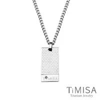 在飛比找Yahoo奇摩購物中心優惠-TiMISA 宣言M 軍牌純鈦項鍊(M02D)