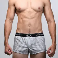 在飛比找蝦皮商城優惠-eXPONENT 條紋 純棉 男 平織平口褲 (3D內襯) 