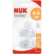 NUK First Choice + Teat (0-6 Months) X 2