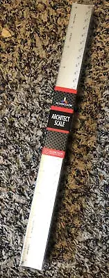 ALUMICOLOR 3030 ARCHITECT SCALE HOLLOW ALUMINUM 12 INCH RULER
