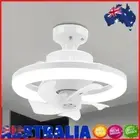 Flush Mount Smart Ceiling Fans RGB/3 Colors Dimmable 3 Speeds for Home Bedroom