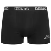 6 x Kappa Mens Black/Black Boxer Shorts Comfy Trunks