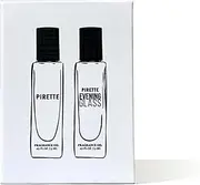 PIRETTE MIni Fragrance Oil Roll On Duo Set Evening Glass Fragrance Oils, Beach-Inspired, Long Lasting Perfume Oil Set, Travel Size Perfume, 2 x 0.25 fl oz