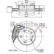 Bremtec Euro-Line GeoZinc Coated Brake Rotor - BDR16100REL