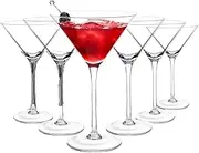 Luminthra - Set of 6 lead-free martini glasses, exquisite craftsmanship with elegant shape (6 sets)