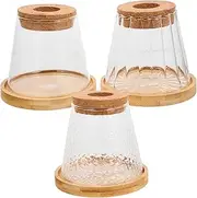 PAMINGONO 3 Sets Hydroponic Plant Bottle Propagation Jars Glass Planter Terrarium Supplies Plant Terrarium Hydroponic Glass Bottle Planter Terrariums Propagation Vase Small Terrarium