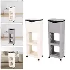 Kitchen Trash Can with Rack 3 Tier for Laundry Room Dormitories Living Room