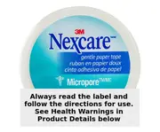 Nexcare Micropore Gentle Paper Tape White 50mm x 9.1m 1 Roll