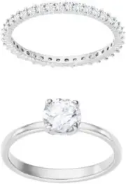 SWAROVSKI CRYSTAL I DO RING ROUND SET CRY SIZE LARGE 5412017.NEW IN BOX