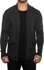 [Generic] Men's Pure Cotton Knit Cardigan Shawl Collar Fit Casual Cardigans Casual Long Sleeve Zipper Sweaters for Men
